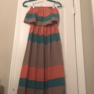 Striped strapless Maxi Dress - The impeccable pig